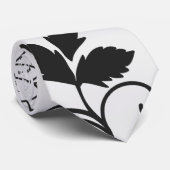 Zwart Floral-patroon aanpassen Stropdas (Opgerold)