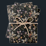 Zwart Floral wrapping Paper<br><div class="desc">Deze stijlvolle en elegante Black Boho Floral Wrapping Paper bevat prachtige handbeschilderde waterverf wildbloemen die zijn gerangschikt in een prachtig boeket dat perfect is voor lente-,  zomer- of valbruiloften. Zoek overeenkomende objecten in het Black Boho Wildflower Collectie.</div>