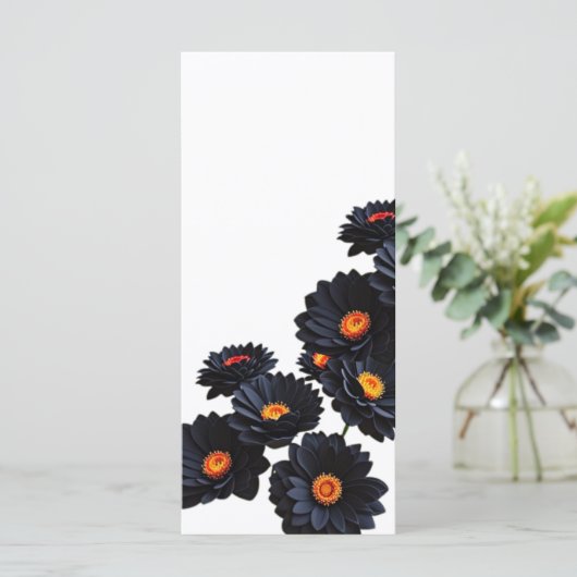 Zwart fluweel bloemen (Staand voorkant)