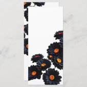 Zwart fluweel bloemen (Voorkant / Achterkant)