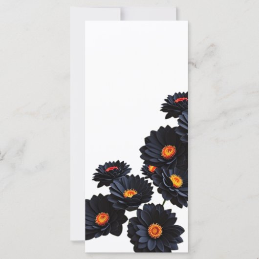 Zwart fluweel bloemen (Voorkant)