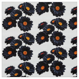 Zwart fluweel bloemen stof