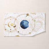 Zwart Fluweel Goud Hemelse Astrologie Bad Handdoek (Handdoek)