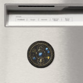 Zwart Fluweel Goud Hemelse Astrologie Magneet (Insitu (Vaatwasser))