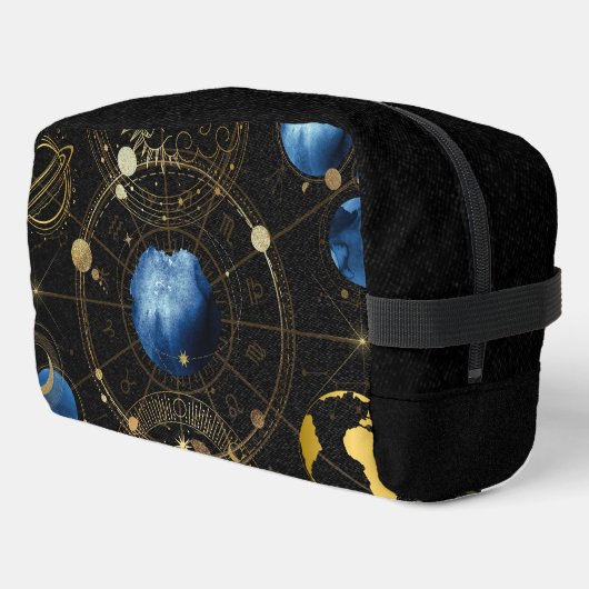 Zwart Fluweel Goud Hemelse Astrologie Toilettasje (Linkerhoek)