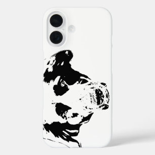 Zwart fluweel, heldere ogen iPhone 16 hoesje