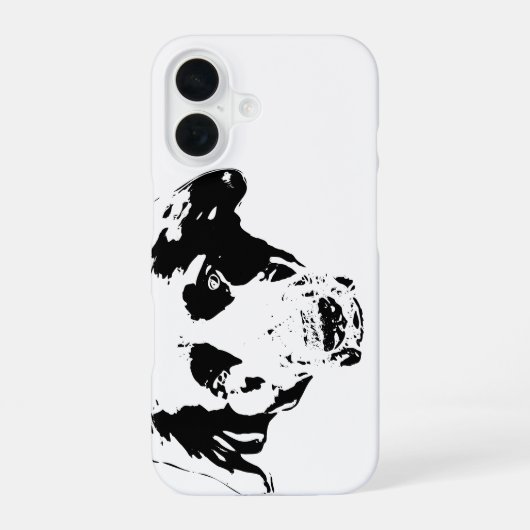 Zwart fluweel, heldere ogen iPhone 16 hoesje (Achterkant)