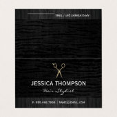 zwart fluweel | houtversiering visitekaartje (Buitenkant ongevouwen)