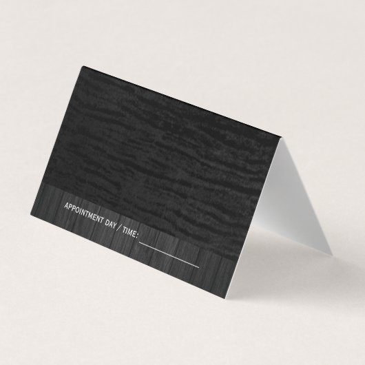 zwart fluweel | houtversiering visitekaartje (Achterkant)