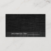 zwart fluweel | houtversiering visitekaartje (Achterkant)