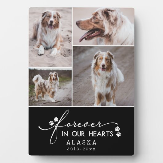 Zwart forever in ons hart Foto Collage Fotoplaat (voorkant)