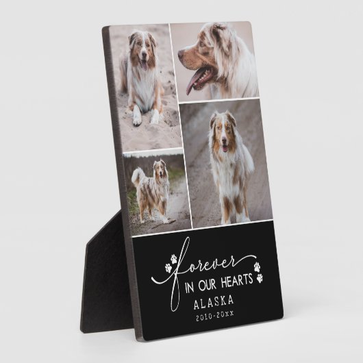 Zwart forever in ons hart Foto Collage Fotoplaat (Zijkant)