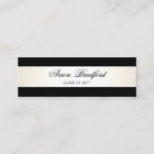 Zwart Formal Afstuderen Naam Kaart behuizing Contactkaartje (Voorkant)