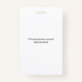 Zwart Foto & 2 Logo's Medewerker ID Badge (Achterkant)