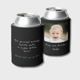 Zwart foto- en tekstcadeau voor 40e verjaardag blikjeskoeler