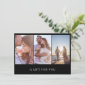 Zwart fotocollage Fotografie Gift Certificate (Staand voorkant)
