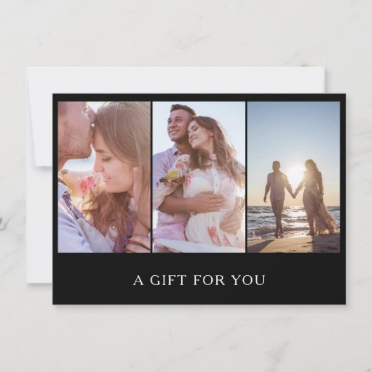 Zwart fotocollage Fotografie Gift Certificate (Voorkant)