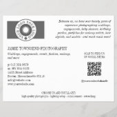 Zwart Fotocollage Logo Professionele Fotograaf Flyer (Achterkant)
