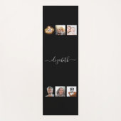 Zwart Fotocollage naam script Yogamat (Voorkant)