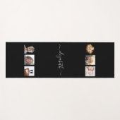 Zwart Fotocollage naam script Yogamat (Voorkant (horizontaal))