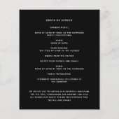 Zwart fotoelegant begrafenisprogramma (Achterkant)