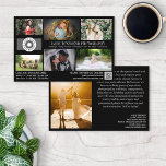 Zwart Fotosjabloon Professionele Fotografie Flyer<br><div class="desc">Zwarte marketing flyer voor een professionele fotograaf gepersonaliseerd met uw foto's, logo's, contactgegevens, aangepaste tekst en QR-code. Promoot uw fotografiebedrijf met deze fotocollage flyer gepersonaliseerd met zes van uw prachtige foto's aan de ene kant en een grotere foto aan de andere kant, zodat u uw werk kunt presenteren aan uw...</div>