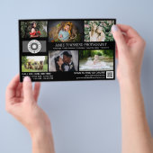 Zwart Fotosjabloon Professionele Fotografie Flyer (Hand)