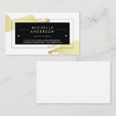 Zwart frame / Modern geborsteld Visitekaartje (Voorkant / Achterkant)