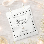Zwart Frame Script Zakelijk Logo Grootse Opening  Bedankzakje (Geknipt)