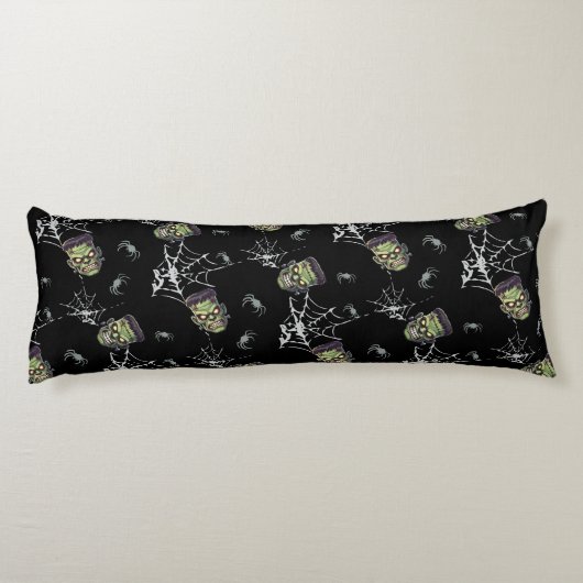 🖤 Zwart Frankenstein Sierkussen 💀🛋️ Lichaamskussen (Achterkant)