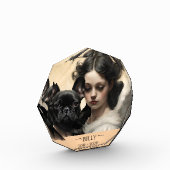 Zwart Frans Bulldog gepersonaliseerd gedenkteken Fotoblokken (Links)