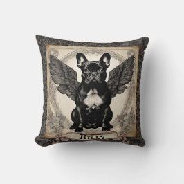  zwart frans bulldog gepersonaliseerd kussen