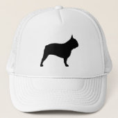 Zwart Frans Bulldog silhouet franse hond Trucker Pet (Voorkant)