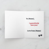 Zwart Frans Bulldog Valentijnsdag Kaart (Binnen)