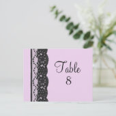 Zwart Frans Lace Table Nummer Briefkaart (Staand voorkant)