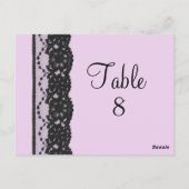 Zwart Frans Lace Table Nummer Briefkaart (Achterkant)