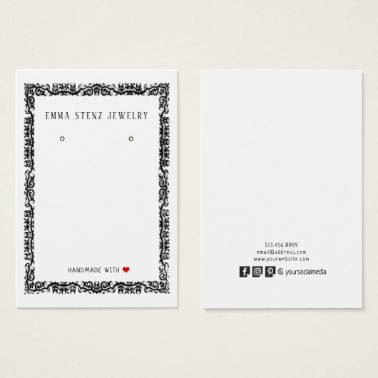  zwart-Frans Lijst met Kaart voor draagbeeldscherm (Voorkant /achterkant)