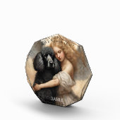 Zwart Frans poedel liefde nooit sterft Memorial Fotoblokken (Rechts)