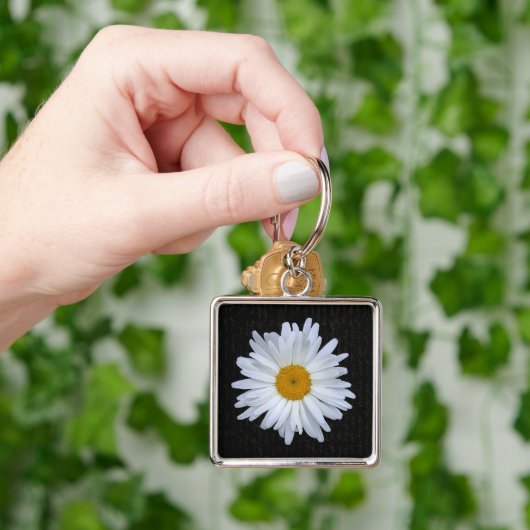 Zwart Frans Script en Daisy — Sleutelhanger (Hand)