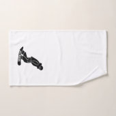 Zwart Freeride Snowboarder Snowboarden Stencil Handdoek (Handdoek)