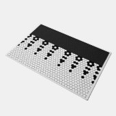 Zwart Fringe Tegel ontwerp Deurmat (Schuin)
