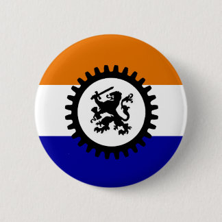 Zwart Front Oranje Wit Blauw Ronde Button 5,7 Cm