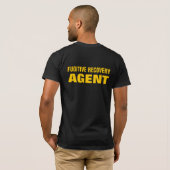 Zwart FUGITIVE RECOVERY AGENT-shirt T-shirt (Achterkant volledig)