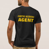 Zwart FUGITIVE RECOVERY AGENT-shirt T-shirt (Achterkant)
