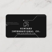 Zwart Futuristisch Modern Programmer Visitekaartje (Voorkant)