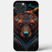 Zwart Futuristisch Neon Beer Case-Mate iPhone Case (Achterkant)