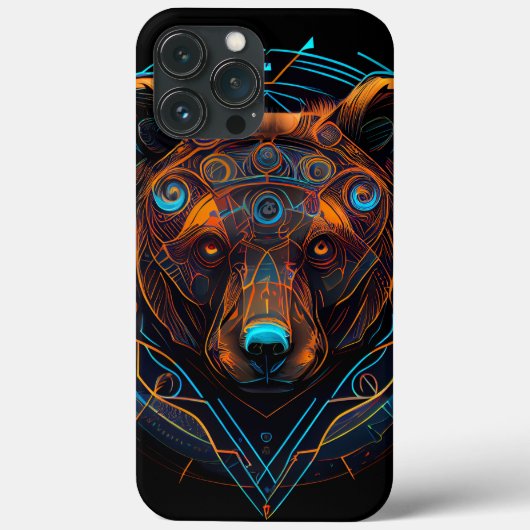 Zwart Futuristisch Neon Beer Case-Mate iPhone Case (Achterkant)