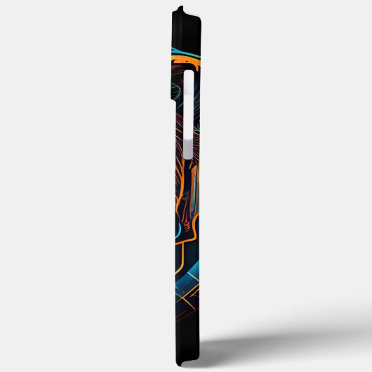 Zwart Futuristisch Neon Beer Case-Mate iPhone Case (Achterkant / Links)