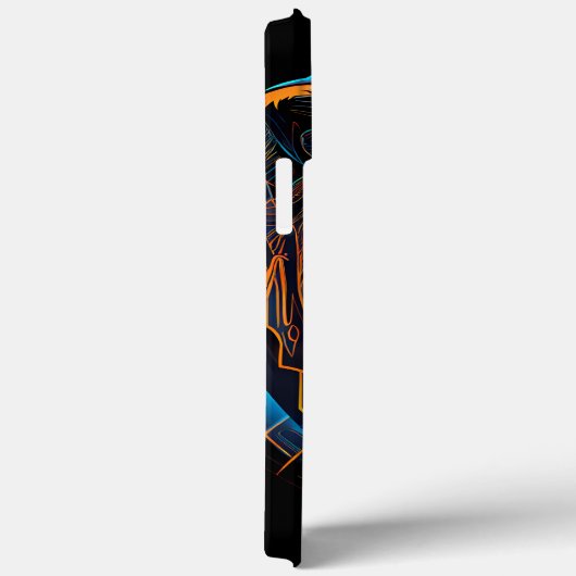 Zwart Futuristisch Neon Beer Case-Mate iPhone Case (Achterkant / Rechts)