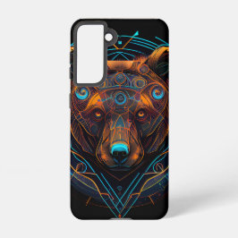 Zwart Futuristisch Neon Beer Samsung Galaxy Hoesje